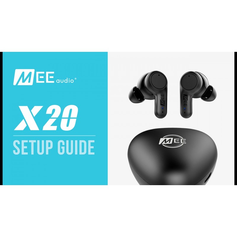 MEE audio X20 진정한 무선 이어버드 - 충전 케이스가 포함된 Bluetooth 5.0 스테레오 헤드폰 - 이어폰의 능동형 소음 차단 - IPX4 땀 방지, 내장 헤드셋, 마이크 및 터치 컨트롤