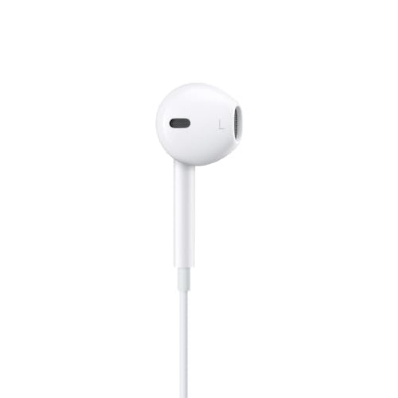 USB-C 커넥터가 장착된 Apple EarPods 헤드폰. 음악, 전화 통화 및 볼륨을 제어할 수 있는 리모컨이 내장된 마이크. iPhone용 유선 이어버드