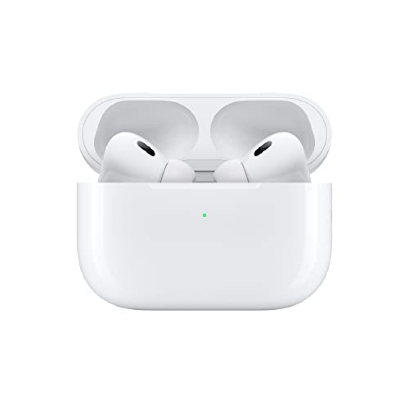 Apple AirPods Pro(2세대) 무선 이어버드, 최대 2배 강화된 능동형 소음 제거, 적응형 투명성, 맞춤형 공간 오디오 MagSafe 충전 케이스(USB-C) iPhone용 Bluetooth 헤드폰