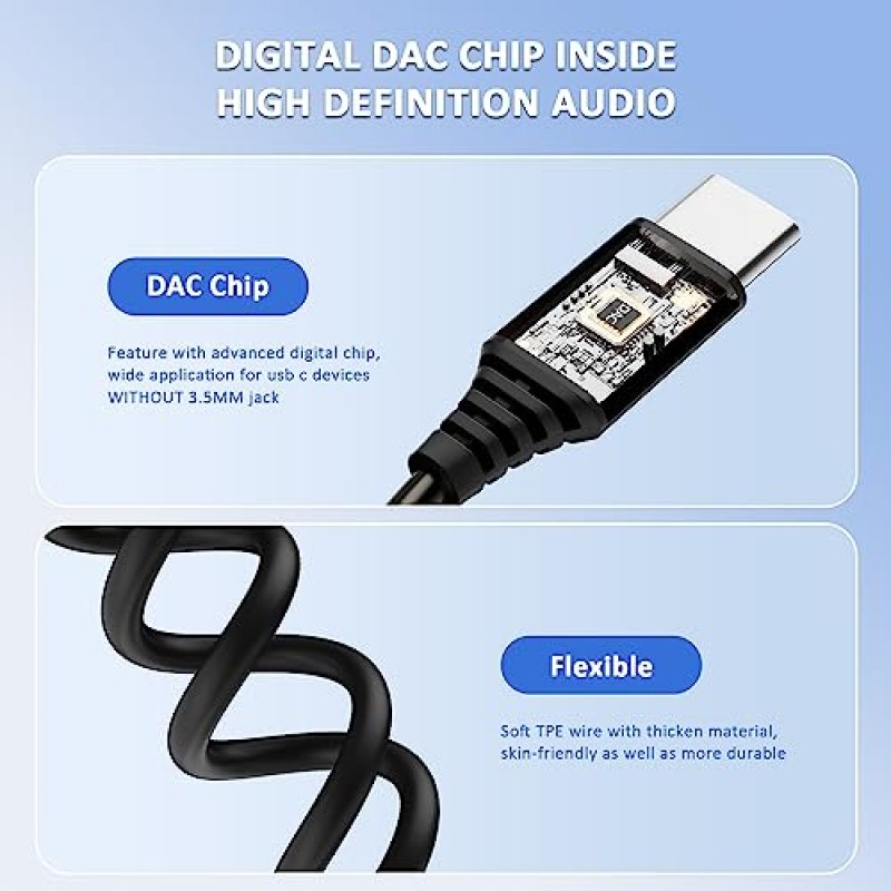 USB C 헤드폰, iPhone 15 Pro, Samsung Galaxy S23 S22 Ultra S21 S20 유선 헤드폰, HiFi 베이스 USB C 이어폰(마이크 포함), 스테레오 Type C 이어버드 Google Pixel 7 Pro iPad Pro용 인이어 헤드폰