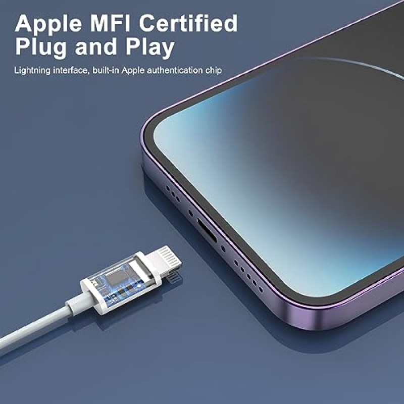 Apple 이어버드, iPhone 유선 라이트닝 커넥터 [Apple MFi 인증] 마이크 볼륨 조절 기능이 있는 유선 이어폰 iPhone 14/13/12/11/SE/X/XR/XS/8/7-2 팩용 음악 및 통화 헤드폰