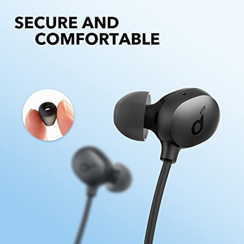 Anker Life의 Soundcore U2i 무선 넥밴드 헤드폰, BassUp 기술이 적용된 10mm 드라이버, 22시간 재생 시간, AI 강화 통화, 접이식 및 경량, IPX5 방수, 안전한 장착, Bluetooth 5