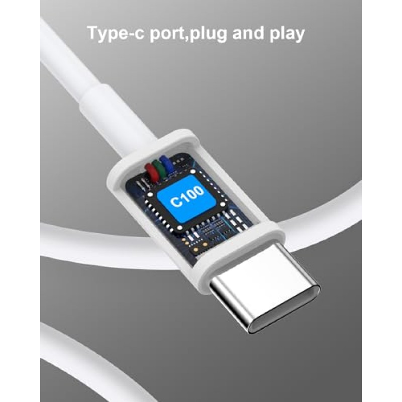 USB C 헤드폰 2팩, Samsung S21 S22 S23 Ultra에 연결된 Type C 이어버드, 마이크 및 볼륨 조절 기능이 있는 HiFi 스테레오 이어폰, iPad Pro, Android Galaxy S20과 호환 가능 Google Pixel 7 Pro 7A 6A 6