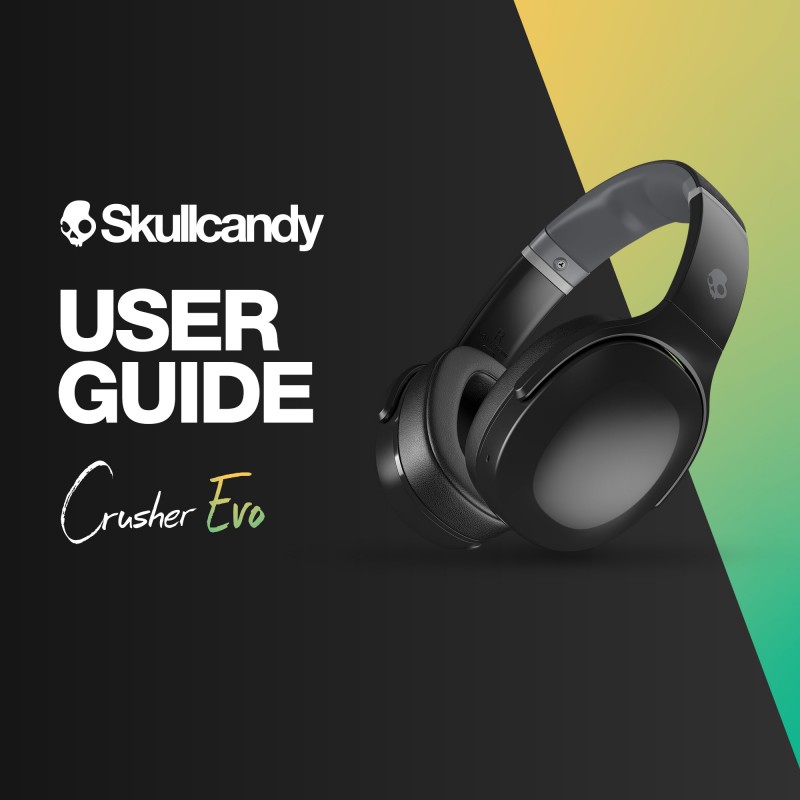 Skullcandy Crusher Evo 오버이어 무선 헤드폰, 감각적 베이스, 40시간 배터리, 마이크, iPhone Android 및 Bluetooth 장치와 작동 - 트루 블랙