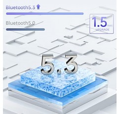 무선 충전 케이스가 포함된 Kamon K14 무선 이어버드, Bluetooth 5.3, 터치 컨트롤 방수, 이어폰형 스테레오 헤드폰 내장 마이크 헤드셋 iPhone 14, 13, Samsung, Sport용 프리미엄 사운드(보라색)