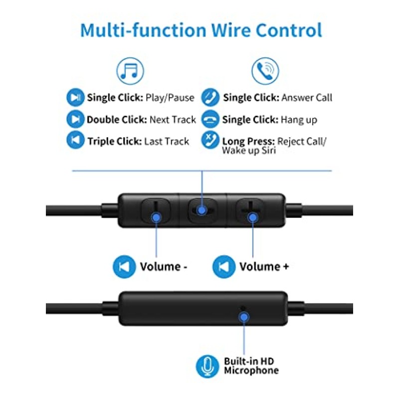 APAPATEK USB C 헤드폰 유선 이어폰 HiFi 스테레오 유형 C 이어버드 삼성 S23 S22 Ultra S21 FE S20 A53 Fold4 Pixel 7 6 6a 5 iPad Pro용 마이크 볼륨 조절 베이스가 있는 소음 차단 이어폰형 헤드셋