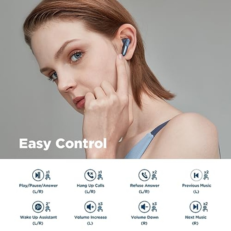 Sanag 무선 이어버드 Bluetooth 헤드폰 내장 16GB 메모리, Mp3 플레이어 40H 재생 Led 전원 디스플레이 이어폰(안드로이드 게임용 컴퓨터 노트북 스포츠용 이어버드 충전 케이스 포함)