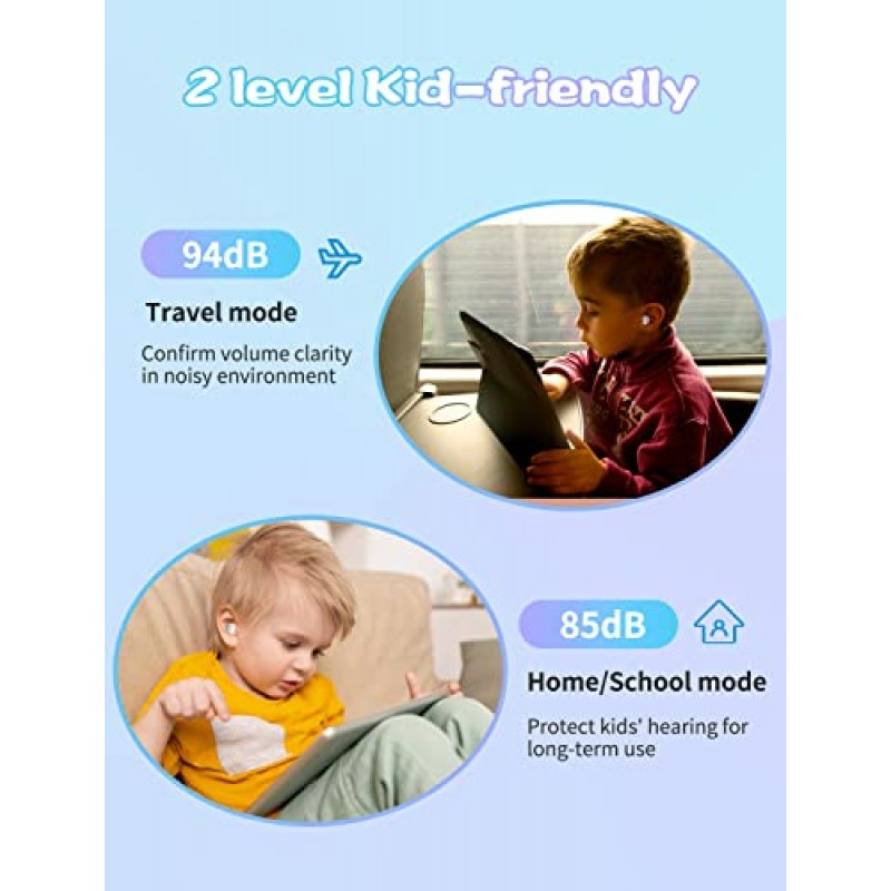 Instiwitt Kids 무선 이어버드 Panda Bluetooth 5.1 소음 감소 기능이 있는 이어버드 및 귀여운 충전 케이스 이어폰형 헤드폰 IPX6 방수 터치 컨트롤 36H 재생 시간 HiFi 스테레오 이어폰(전화용)