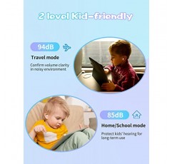 Instiwitt Kids 무선 이어버드 Panda Bluetooth 5.1 소음 감소 기능이 있는 이어버드 및 귀여운 충전 케이스 이어폰형 헤드폰 IPX6 방수 터치 컨트롤 36H 재생 시간 HiFi 스테레오 이어폰(전화용)