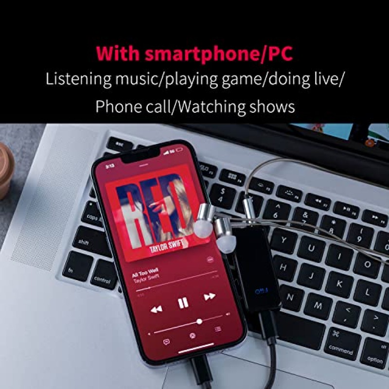 FiiO JadeAudio 헤드폰 이어버드 PC/스마트폰/노트북용 유선 고해상도 강력한 저음 무손실 1DD(마이크 포함) JD3(실버)