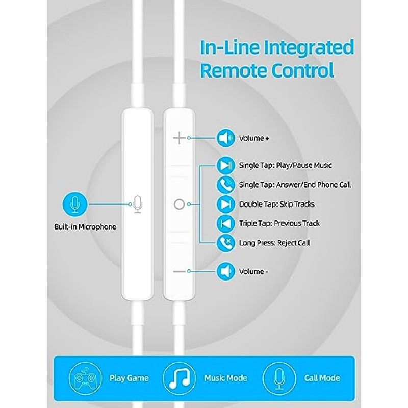 컴퓨터 노트북 이어버드용 ACAGET 3.5mm 유선 헤드폰 마이크 소음 제거 삼성 갤럭시 S9 S10 A03s A23 A14용 Nintendo Switch MP3 MP4 HiFi 스테레오 이어폰용 3.5mm 오디오 잭 이어폰