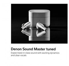 Denon AH-C630W 진정한 무선 이어폰, 마이크가 포함된 인이어 Bluetooth 이어버드, 18시간의 배터리 수명, IPX4 등급 방수, 실리콘 이어팁 및 충전 케이블(3개) 포함, 블랙