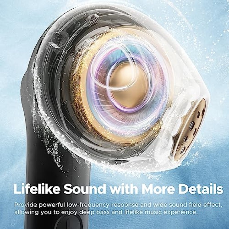 SoundPEATS Air4 Lite 무선 이어버드, 다중 연결 기능이 있는 Bluetooth 5.3 이어버드, LDAC 및 13mm 다이내믹 드라이버가 포함된 고해상도 이어버드, 총 30시간, 앱 제어, 마이크 6개, IPX4 등급