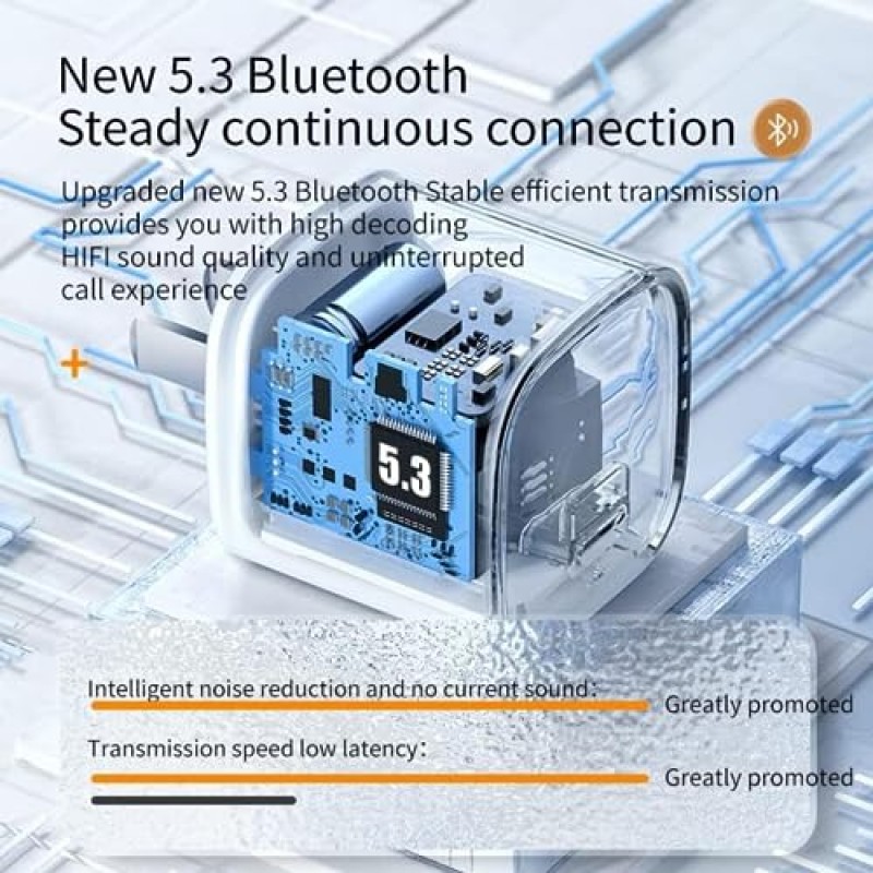 QAWDAWM 클립 온 이어버드 무선 오픈 이어 헤드폰 - Bluetooth 5.3,80시간 재생 시간(충전 케이스 포함), 헤드폰(마이크 포함) 달리기용 방수 스포츠 이어버드(검은색)