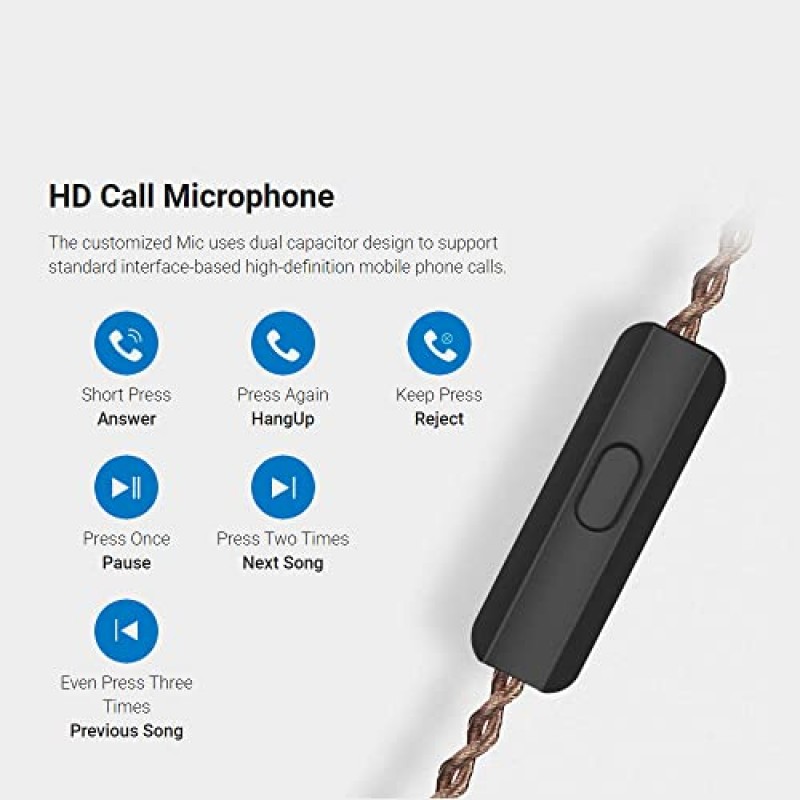 keephifi KZ ZSN Pro 귀에 유선 이어버드, 이어 모니터에 다이나믹 하이브리드 듀얼 드라이버 분리형 엉킴 방지 케이블 뮤지션 헤드폰 인이어 이어버드 헤드셋(마이크가 없는 회색)