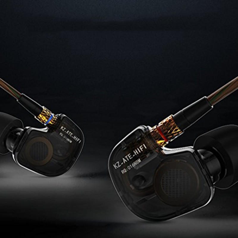 KZ FBA_4330330199 Beteran ATE -ATE 다이나믹 밸런스드 아마츄어 IEMS In Ear HIFI 모니터 DJ 스튜디오 스테레오 음악 이어폰 휴대 전화용 헤드폰 이어버드 iPhone Samsung MP3 MP4 음악 플레이어 마이크 없음(Balck)