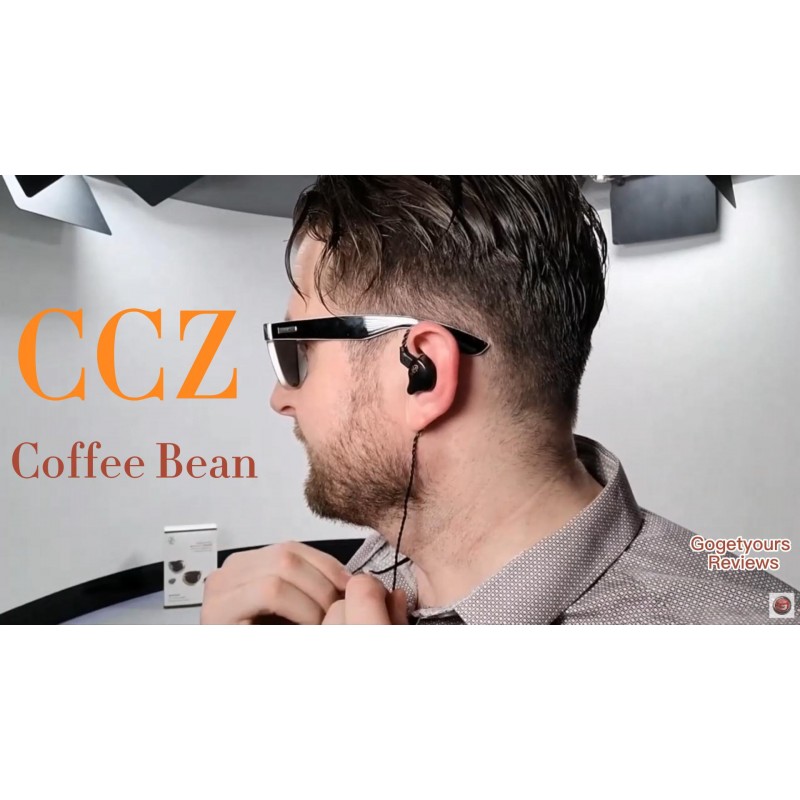 CCZ 커피빈 뮤지션 헤드폰 유선, Keephifi 10mm 듀얼 자기 회로 DD 이어 모니터, 소음 제거 이어버드 분리형 케이블 헤드셋, 가수 드러머 교회용(마이크 포함 검정색)