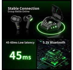 무선 이어버드 Bluetooth 5.3 for iPhone 15 Pro Max 14 Plus 13, 45ms 저지연 Bluetooth 게임용 이어폰 삼성 S23 Ultra S22 S21 FE Pixel 8 7 Pro A용 HiFi 스테레오 베이스 사운드 무선 헤드폰