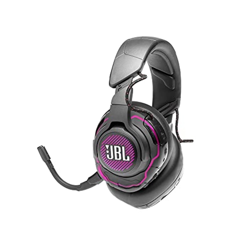 JBL Quantum ONE - 능동형 소음 제거 기능이 있는 오버이어 성능 게임용 헤드셋 - 블랙(리뉴얼)