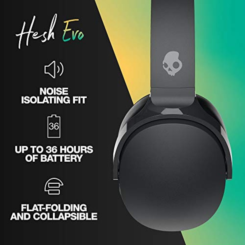 Skullcandy Hesh Evo 오버이어 무선 헤드폰 - 블랙(제조업체에서 단종)