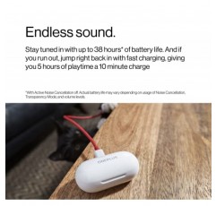 OnePlus Buds Z2 진정한 무선 이어버드 헤드폰 - 충전 케이스가 포함된 터치 컨트롤, 능동형 소음 제거, 가정용 IP55 방수 스테레오 이어폰, 스포츠, 흑요석 블랙