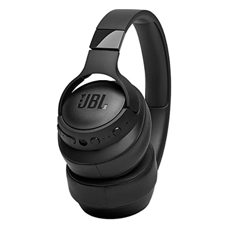 JBL Tune 760NC - 능동형 소음 제거 기능을 갖춘 가볍고 접이식 오버이어 무선 헤드폰 - 블랙, 미디엄