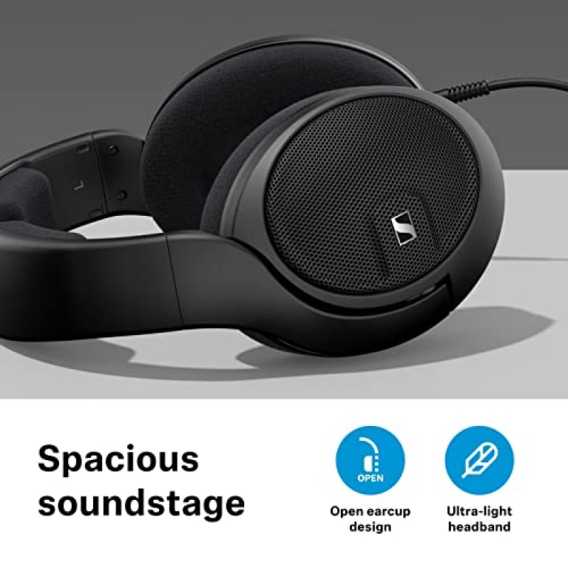 Sennheiser HD 560 S 오디오 애호가용 헤드폰 - 중립 주파수 응답, E.A.R. 넓은 음장을 위한 기술, 오픈백 이어컵, 분리형 케이블, (검은색) (HD 560S)