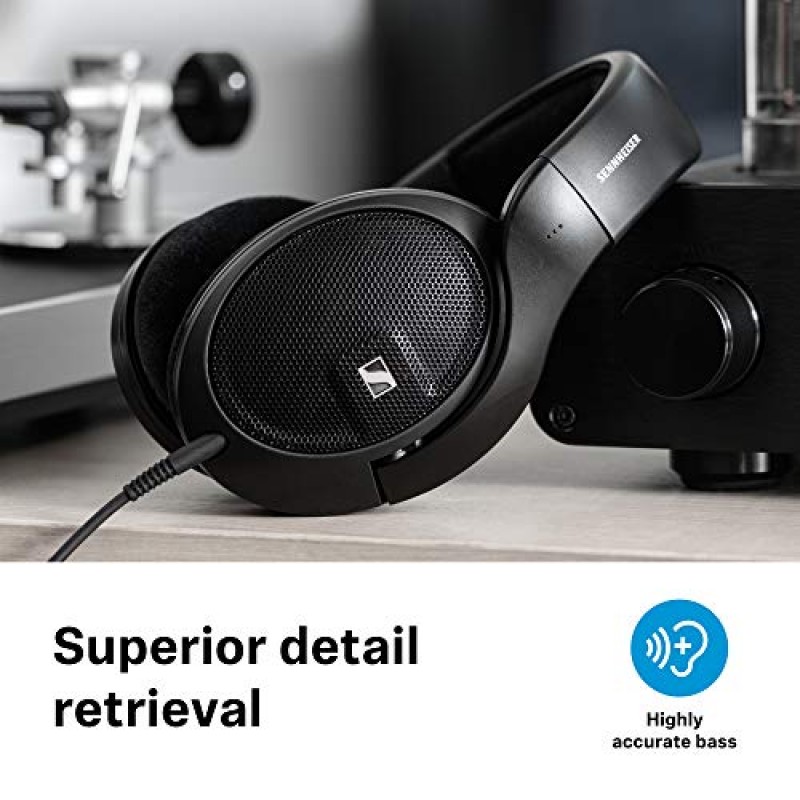 Sennheiser HD 560 S 오디오 애호가용 헤드폰 - 중립 주파수 응답, E.A.R. 넓은 음장을 위한 기술, 오픈백 이어컵, 분리형 케이블, (검은색) (HD 560S)