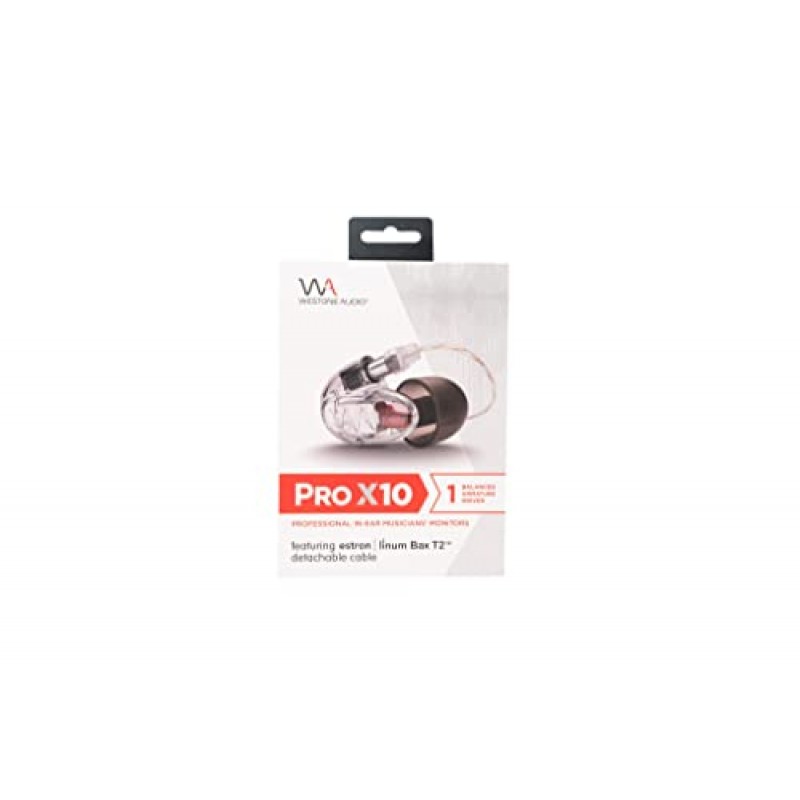 Westone Audio Pro X10 IEM 이어폰 - 단일 드라이버 소음 차단 전문 음악가 인이어 모니터 유선 이어버드