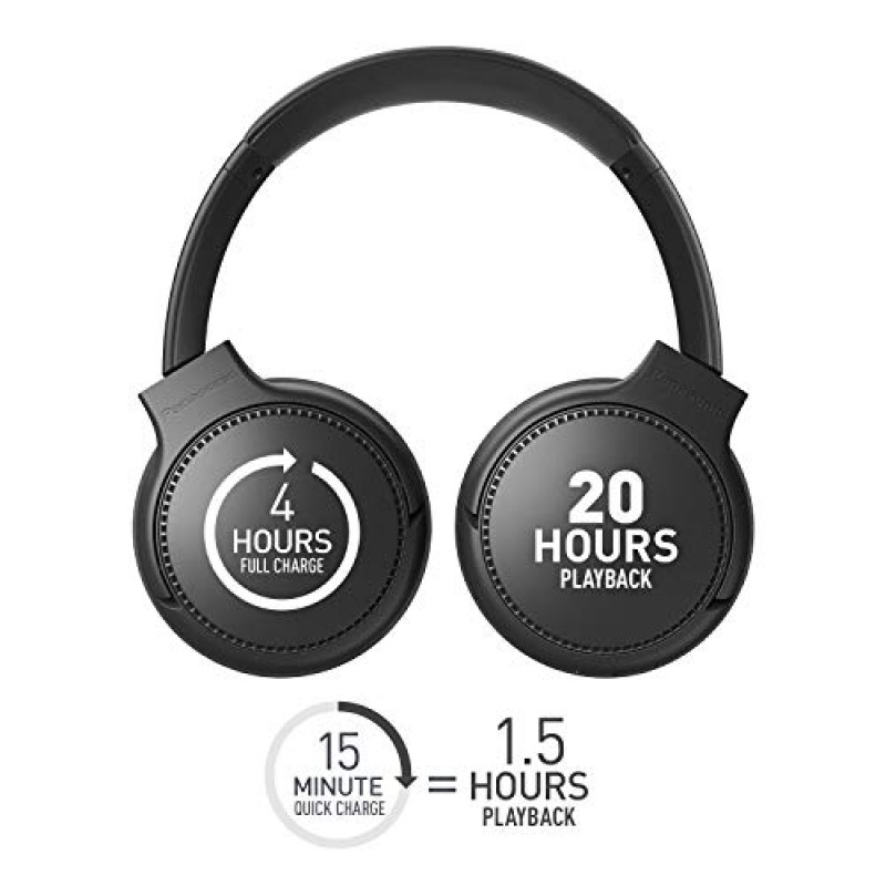 Panasonic RB-M700B XBS DEEP, 베이스 리액터 및 소음 제거 기능을 갖춘 딥 베이스 무선 Bluetooth 몰입형 헤드폰(블랙)