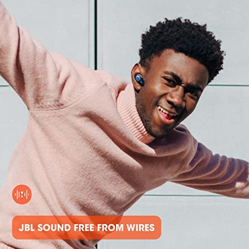 JBL Tune 125TWS 진정한 무선 인이어 헤드폰 - 순수한 베이스 사운드, 32H 배터리, Bluetooth, 빠른 페어링, 편안함, 무선 통화, 음악, 기본 음성 지원(검은색), 소형