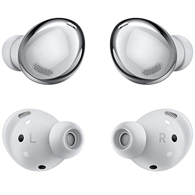 Samsung Galaxy Buds Pro, 능동형 소음 제거 기능이 포함된 진정한 무선 이어버드(무선 충전 케이스 포함), 팬텀 실버(국제 버전)