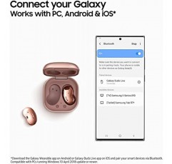 SAMSUNG Galaxy Buds Live 진정한 무선 이어버드 미국 버전 능동형 소음 차단 무선 충전 케이스 포함, 미스틱 블랙