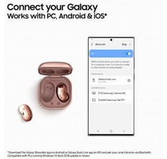 iOS 및 Android용 Samsung Galaxy Buds Live ANC TWS 개방형 무선 Bluetooth 5.0 이어버드, 12mm 드라이버, 국제 모델 - SM-R180(버드 전용, 미스틱 브론즈)