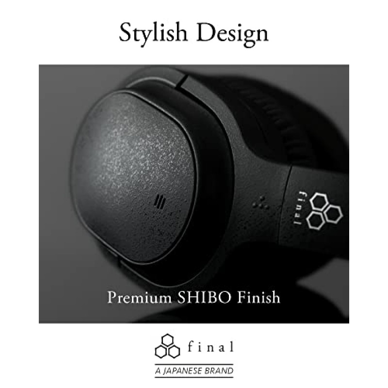 Final UX3000 Bluetooth 무선 헤드폰, Hi-Fi 음질, 하이브리드 소음 제거, 최대 35시간 음악 재생, aptX 낮은 대기 시간, 다지점 연결, 일본에서 설계됨