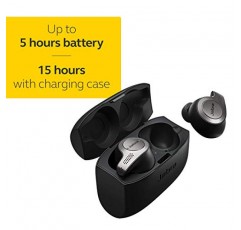 Jabra Elite 65t 이어버드 - Alexa 내장, 충전 케이스 포함 이어버드, 티타늄 블랙 - 최고의 진정한 무선 통화 및 음악 경험을 위해 설계된 Bluetooth