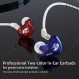 가수 드러머 음악가를 위한 이어 모니터 헤드폰의 BASN Professional MMCX 커넥터 IEM 이어폰(Lux Clear Red Blue)