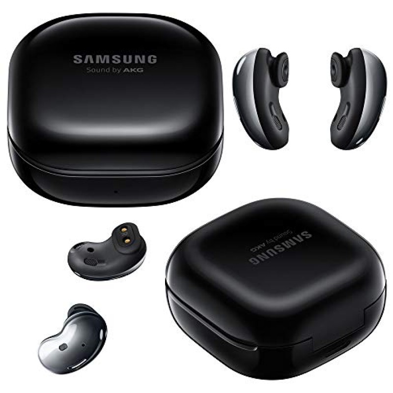 Samsung Galaxy Buds Live(ANC) 능동형 소음 차단 TWS 개방형 무선 Bluetooth 5.0 iOS 및 Android용 이어버드, 12mm 드라이버, 국제 모델 - SM-R180(미스틱 블랙)(리뉴얼)