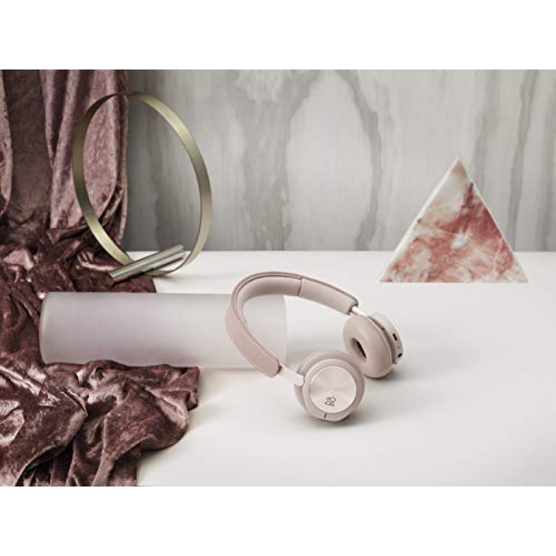 Bang & Olufsen Beoplay H8i 무선 Bluetooth 온이어 헤드폰(액티브 소음 제거, 주변음 허용 모드 및 마이크 포함) - 핑크