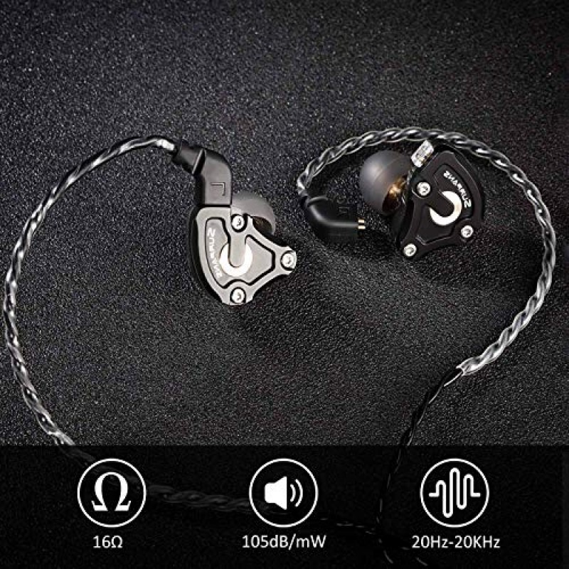 Surfans SE01 IEM 헤드폰, 이어 모니터 이어폰의 고해상도 무손실 하이브리드 드라이버 베이스, 0.78mm 2핀 분리형 케이블이 포함된 소음 차단 유선 이어버드