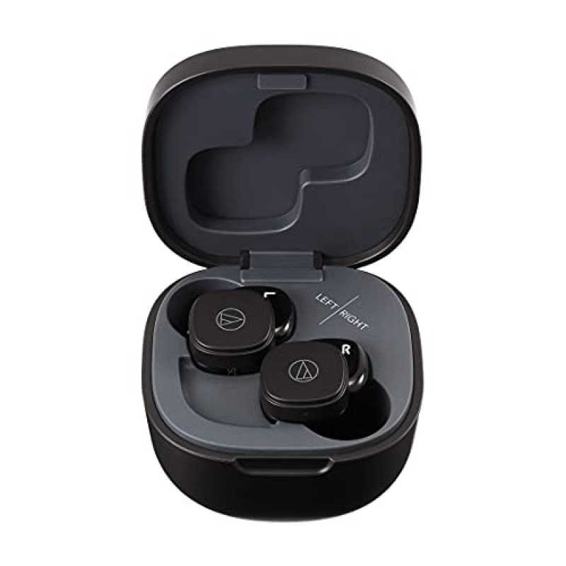 Audio-Technica ATH-SQ1TWBK 무선 인이어 헤드폰, 블랙