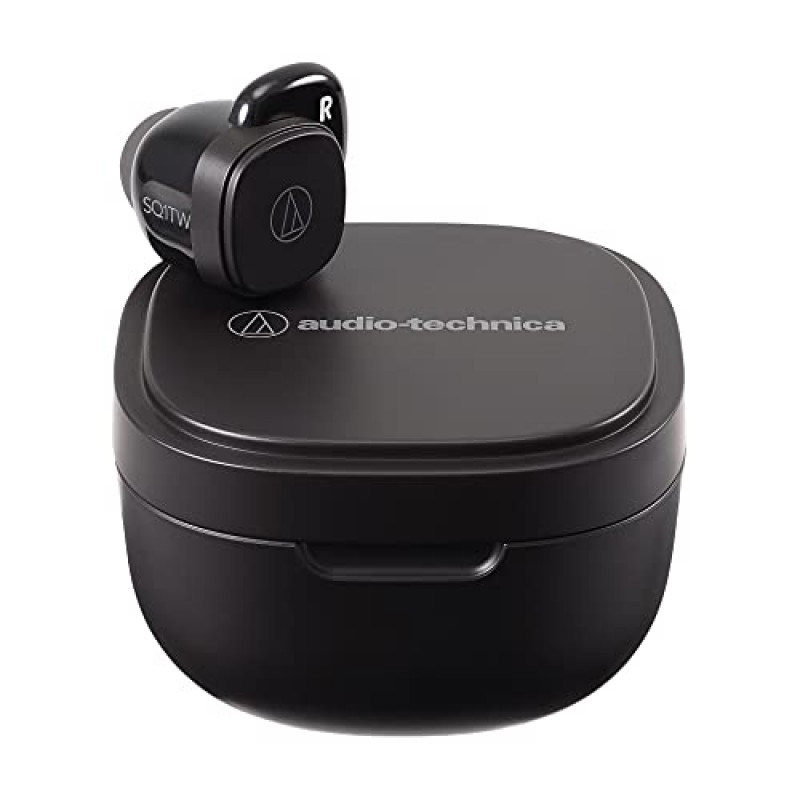 Audio-Technica ATH-SQ1TWBK 무선 인이어 헤드폰, 블랙