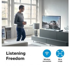 Sennheiser Consumer Audio TV 청취용 젠하이저 RS 2000 디지털 무선 헤드폰 - 블랙, 미디엄