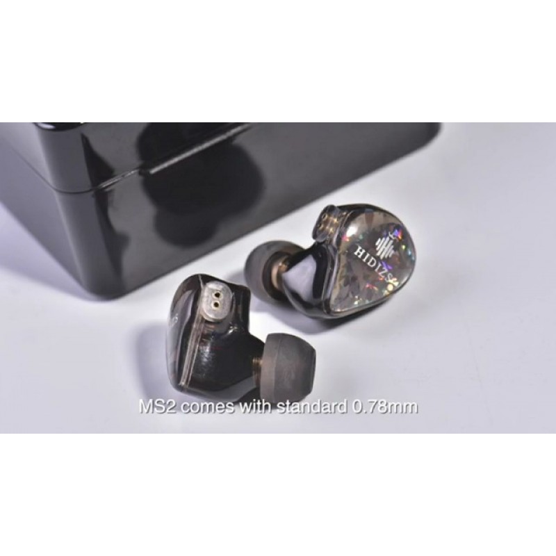 HIDIZS MS2 하이브리드 듀얼 드라이버 HiFi 이어폰, 3.5mm 인이어 모니터 헤드폰, 고해상도 오디오 IEM(분리형 케이블 포함) Android 스마트폰용 0.78mm 2핀 iPhone 오디오 플레이어 컴퓨터(검은색)