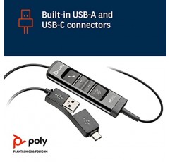 Poly - EncorePro 515 USB-A 및 USB-C USB 헤드셋(Plantronics) - 클라우드 시스템 업데이트 - 청각 청력 보호 - Avaya, Genesys 및 Cisco 콜 센터 플랫폼과 작동 - 단일 귀/모노, 검은색