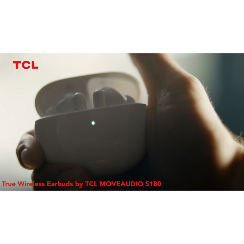 TCL S600 무선 이어버드(마이크 6개 내장) 듀얼 블루투스 헤드폰 능동형 소음 제거 Auriclees Inalámbricos IPX5 방수 스포츠 작업 게임용 프리미엄 중저음 헤드셋 32H, 블랙