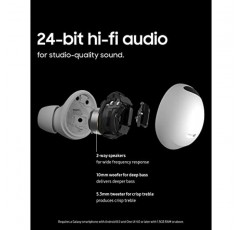 SAMSUNG Galaxy Buds 2 Pro 진정한 무선 블루투스 이어버드(소음 제거 기능, Hi-Fi 사운드, 360 오디오, 편안한 이어 핏, HD 음성, 대화 모드, IPX7 방수, 미국 버전, 흑연 포함)