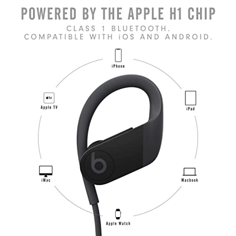 Powerbeats 고성능 무선 Bluetooth 헤드폰 - 블랙 - MWNV2LL/A(리뉴얼)