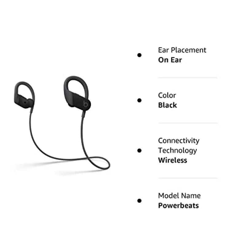 Powerbeats 고성능 무선 Bluetooth 헤드폰 - 블랙 - MWNV2LL/A(리뉴얼)