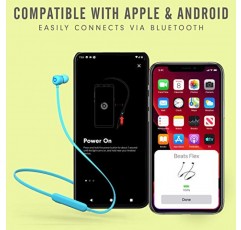 Beats Flex Wireless Earbuds - Apple W1 헤드폰 칩, 마그네틱 이어폰, 클래스 1 Bluetooth, 청취 시간 12시간, 내장 마이크 - Flame Blue